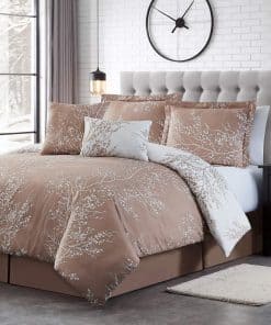 Juego de Edredón Queen Spirit Linen de 6 -Taupe