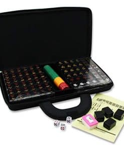 Juego de Viaje de Mahjong Chino con Fichas de Acrílico