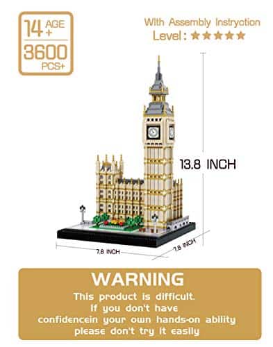 Set de Micro Bloques de Construcción del Real Big Ben de - Imagen 3