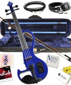 Violín Eléctrico Bunnel Edge 4/4 Tamaño Completo (AZUL) -