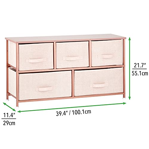 Cómoda mDesign - Amplio Juego de Cajones con Estante - Imagen 4