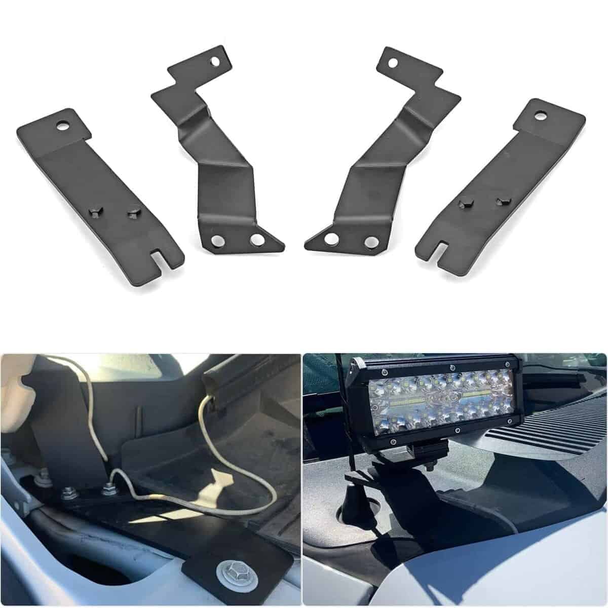 Soporte de montaje de luz LED para faros en el pilar A del