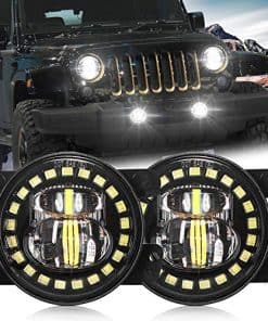 AUDEXEN 4 Pulgadas Luz de Niebla LED con Anillo Halo