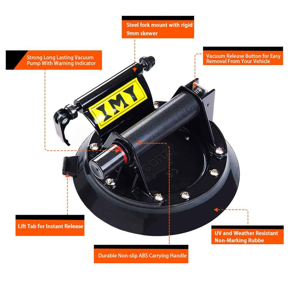 Portabicicletas IMT 10" para Techo de Coche, Ventosa de - Imagen 3