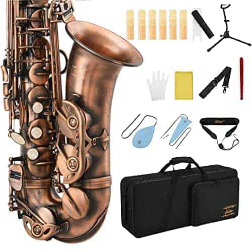 Saxofón Alto Eastar Bronce Rojo Antiguo Vintage Sax Eb Mi
