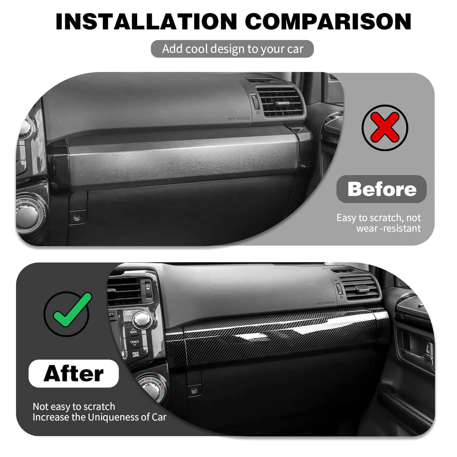 Voodonala para Toyota 4runner 2010-2023 Molduras de - Imagen 6