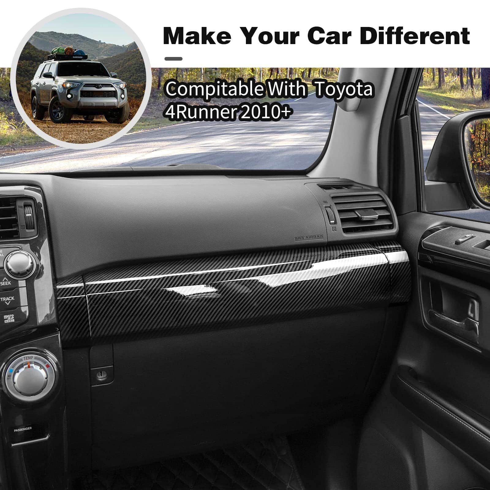 Voodonala para Toyota 4runner 2010-2023 Molduras de - Imagen 5