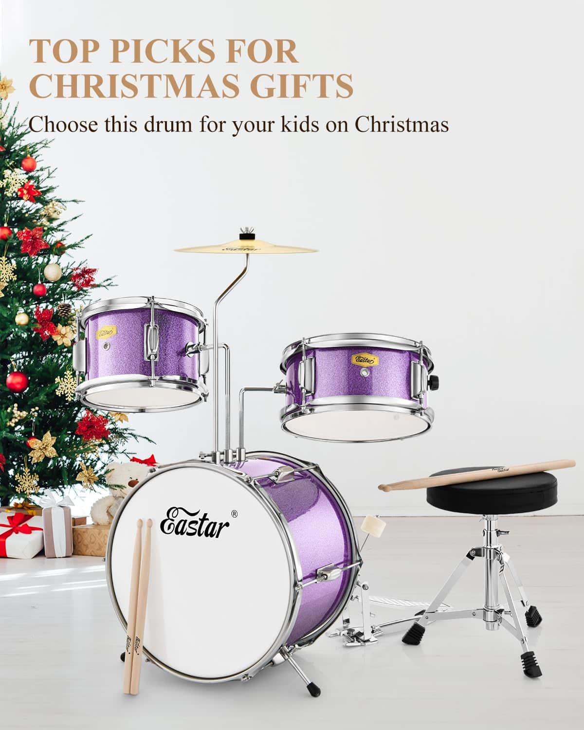 Set de Batería Eastar 14 pulgadas para Principiantes, Kit - Imagen 8
