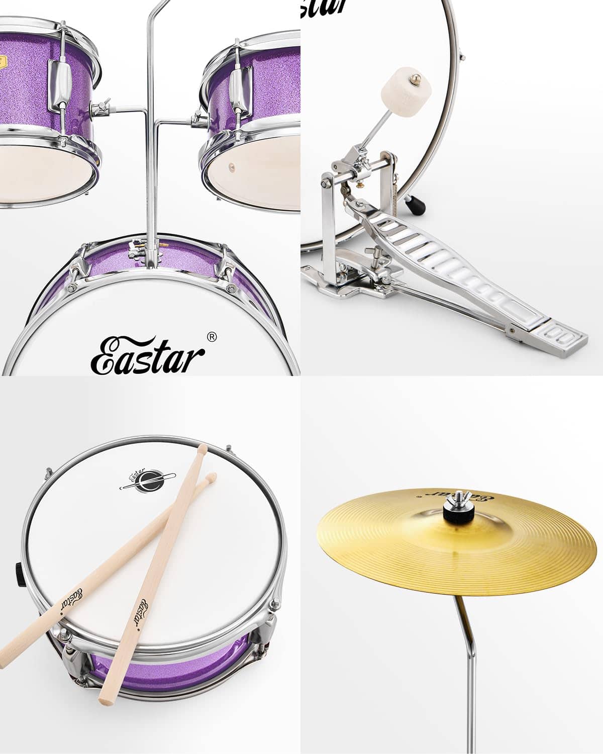 Set de Batería Eastar 14 pulgadas para Principiantes, Kit - Imagen 6
