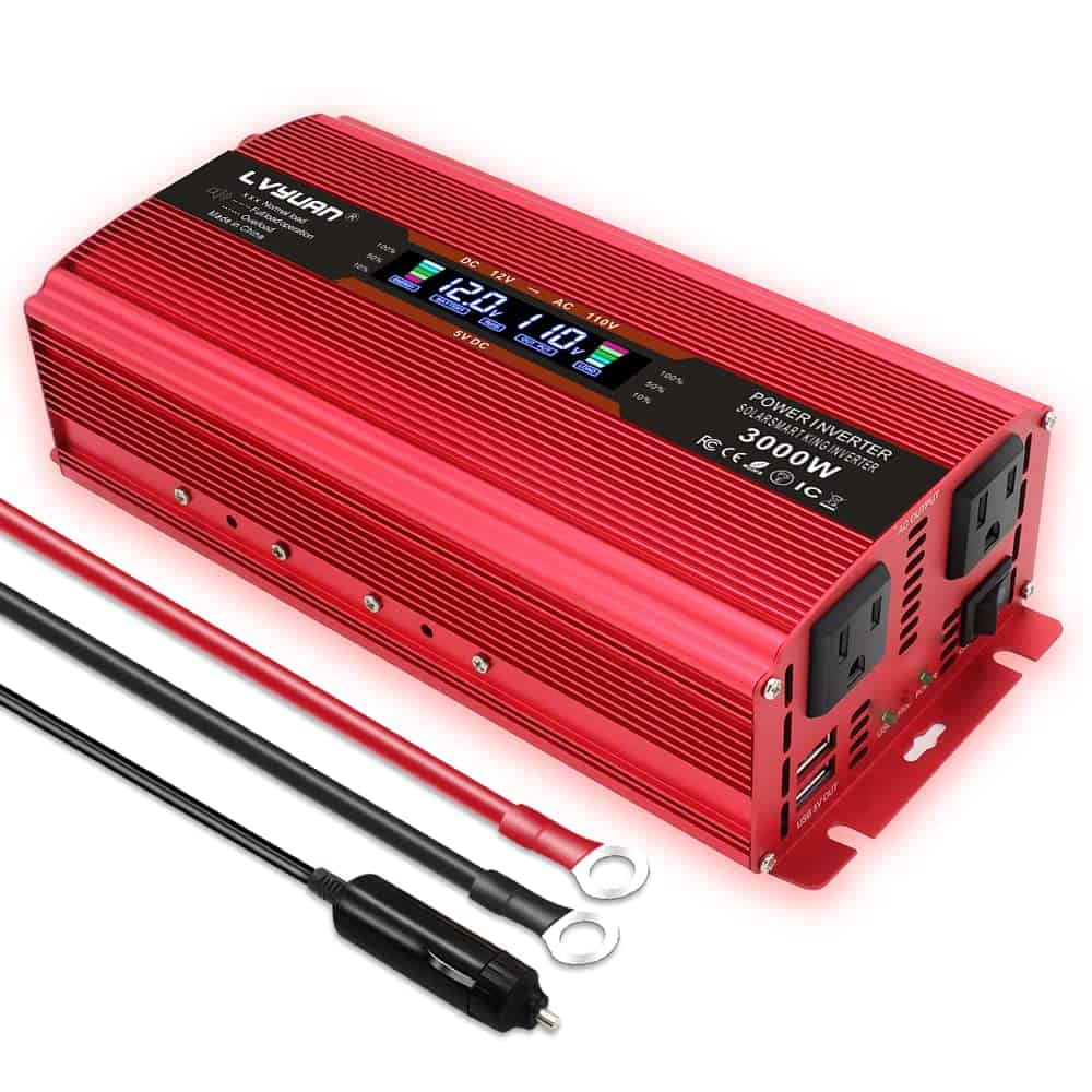 Inversor de Corriente para Automóvil LVYUAN -Rojo