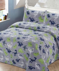 Colcha Edredón Better Home Style Gris Azul y Verde