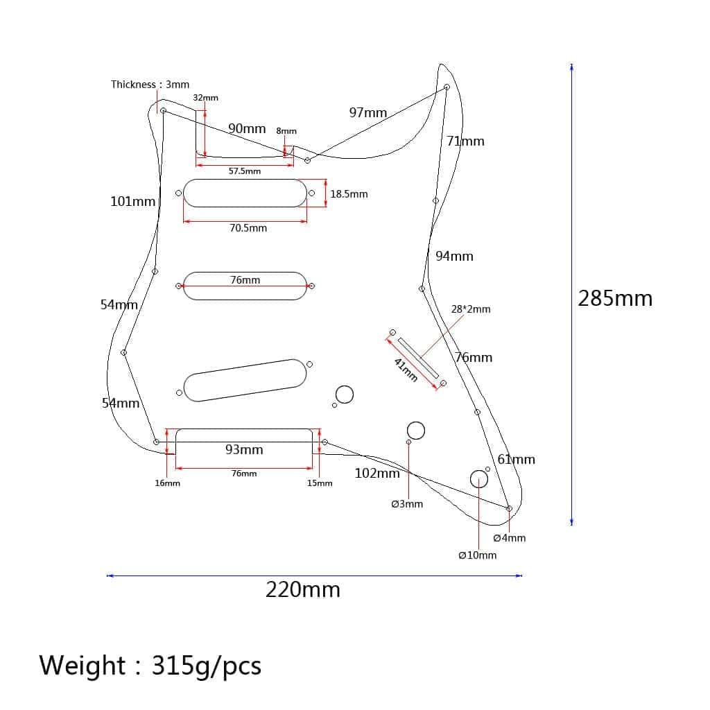 Golpeador Cargado Swhmc SSS Alnico V 3 Pastillas de Bobina - Imagen 7