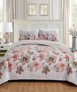 Colcha tamaño King/Cal King de 3 piezas con hermoso