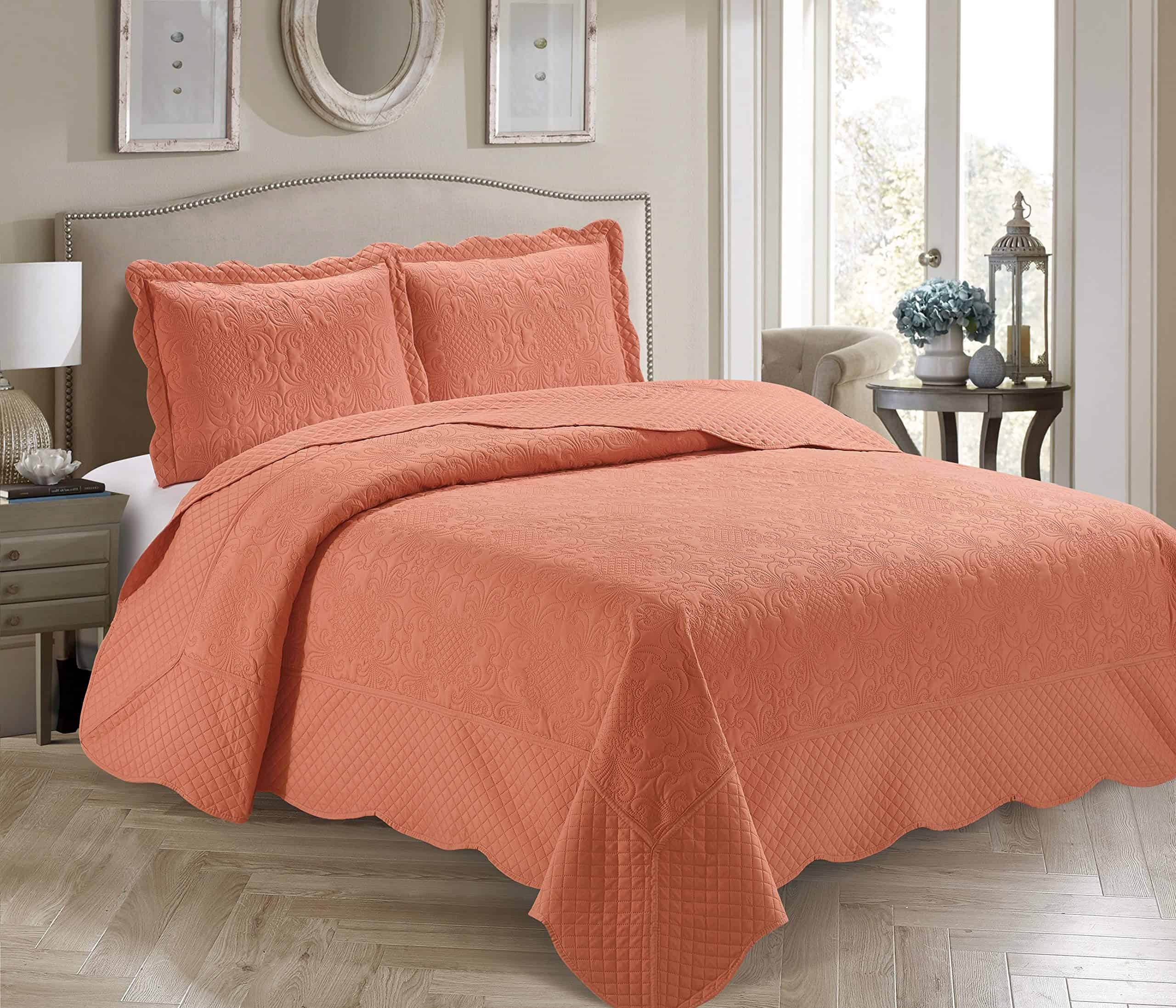 Set de Cubrecama y Colchas de 3 Piezas de Lujo Ultrasónico