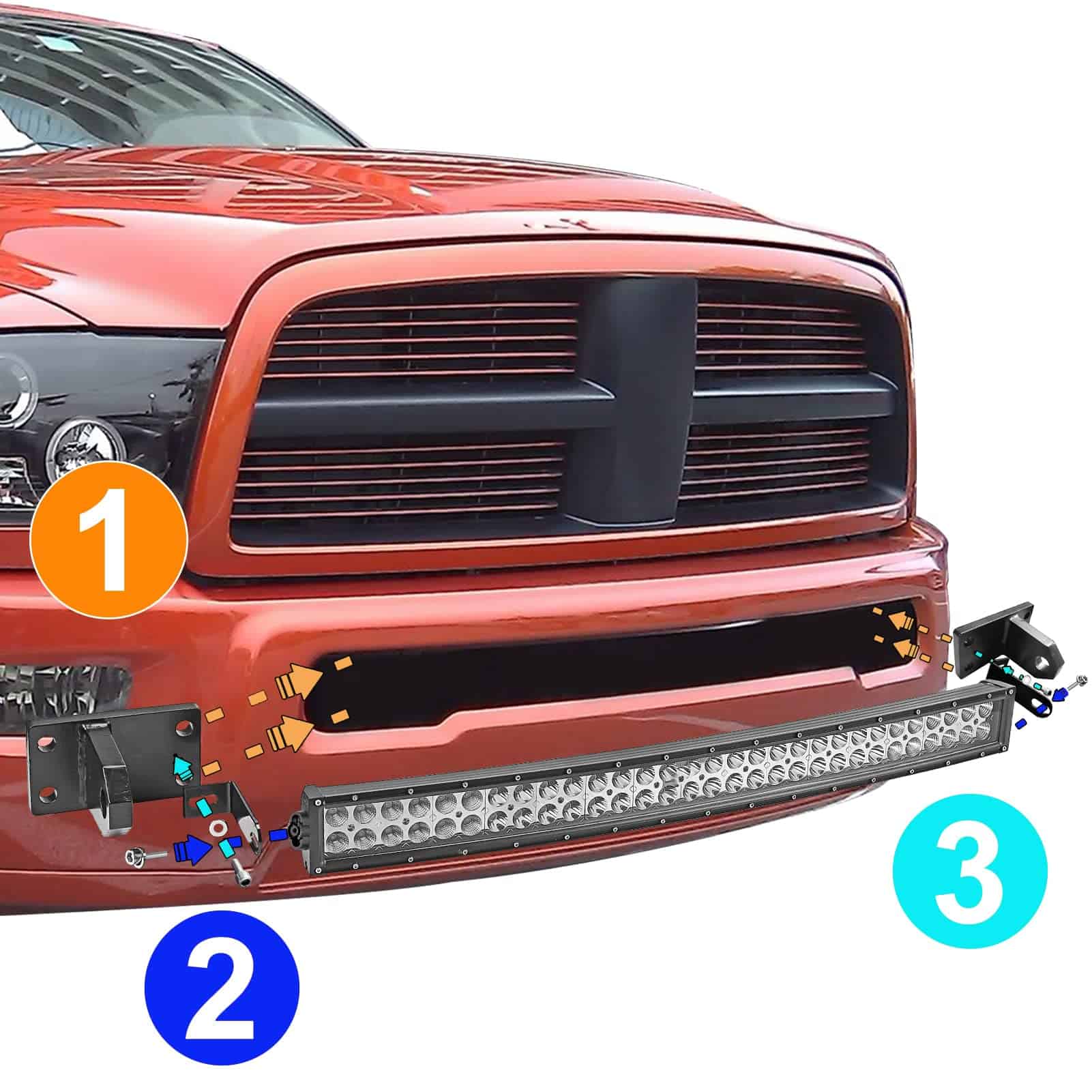 Barra de luces curva de 32 pulgadas y soporte oculto para - Imagen 3