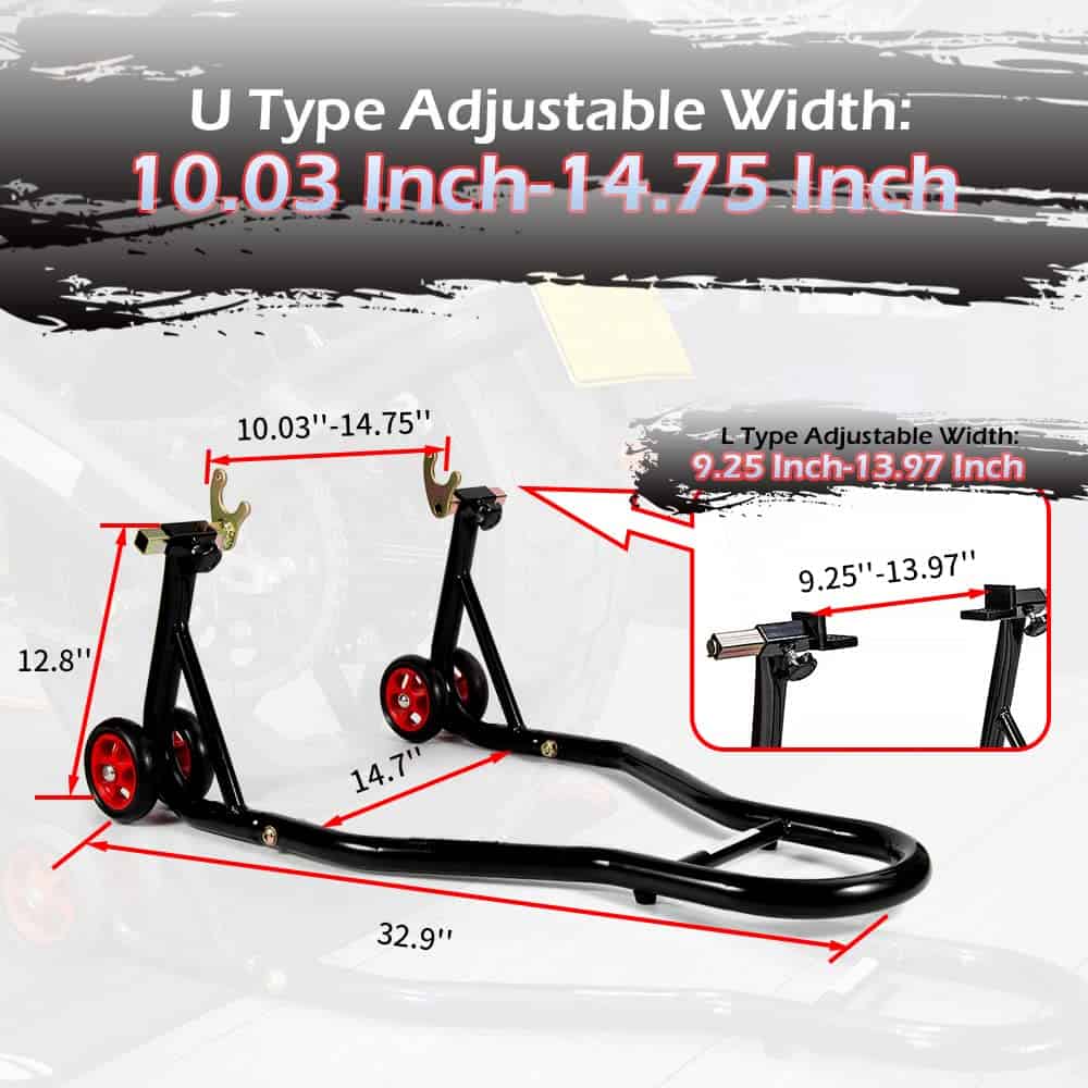 Soporte de elevación de motocicleta MOTO4U para rueda - Imagen 4