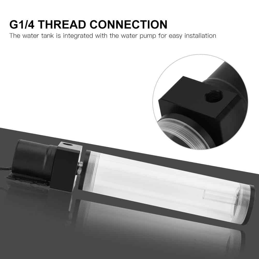 Diyeeni 19W 12v CPU Agua Enfriamiento Bomba Depósito DIY - Imagen 3