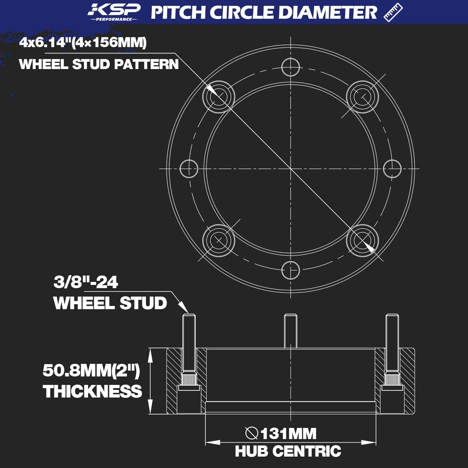 Espaciadores de Rueda para ATV KSP 4x156mm para Polaris - Imagen 3