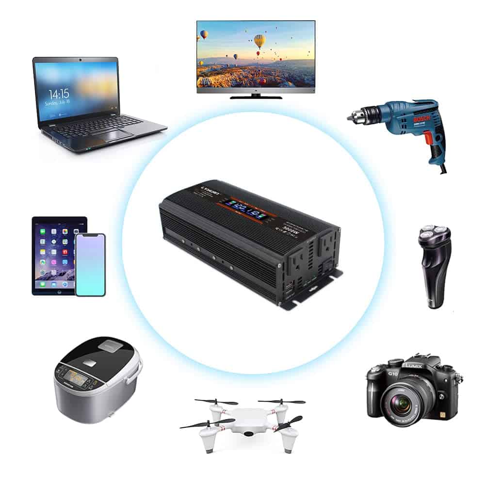 Inversor de corriente para automóvil LVYUAN -Negro - Imagen 5