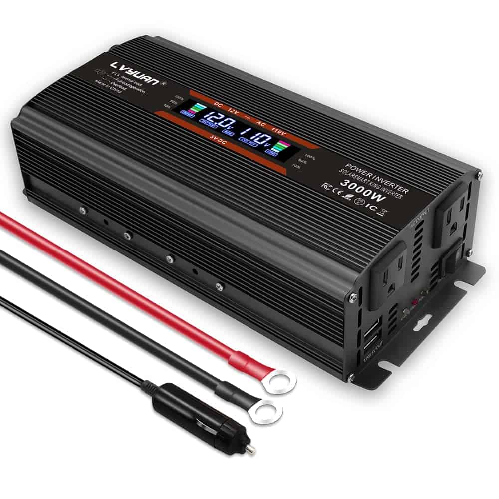 Inversor de corriente para automóvil LVYUAN -Negro