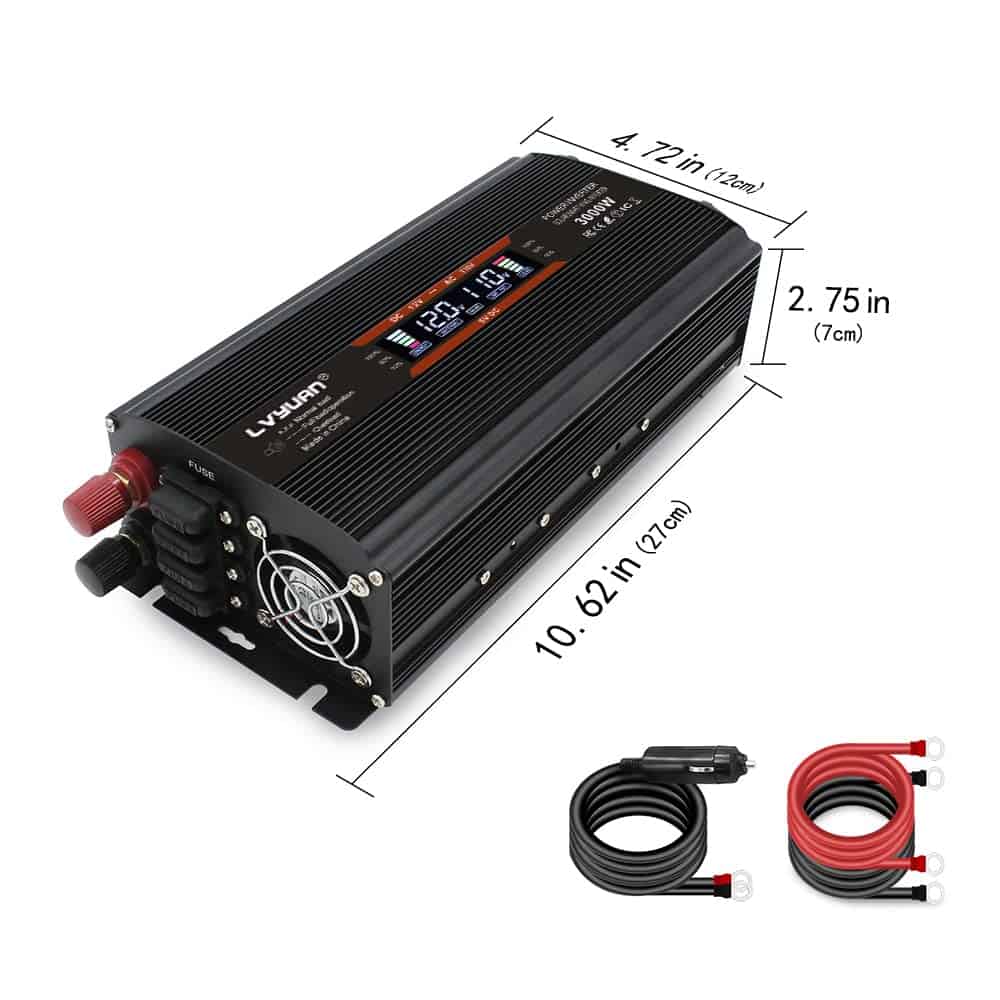 Inversor de corriente para automóvil LVYUAN -Negro - Imagen 6