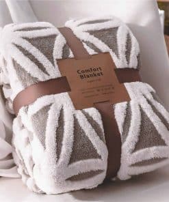 Manta de Sherpa LOMAO 90x90 Fuzzy Suave Manta de Tiro de