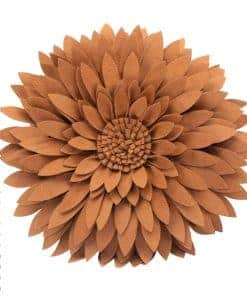 Almohada Decorativa de Flores Contempo -Moca Sólido