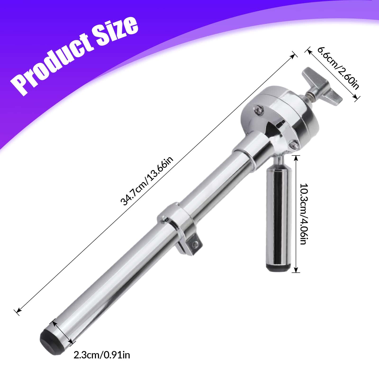 Soporte de pie para Tom Único de Soporte de Montaje de - Imagen 3