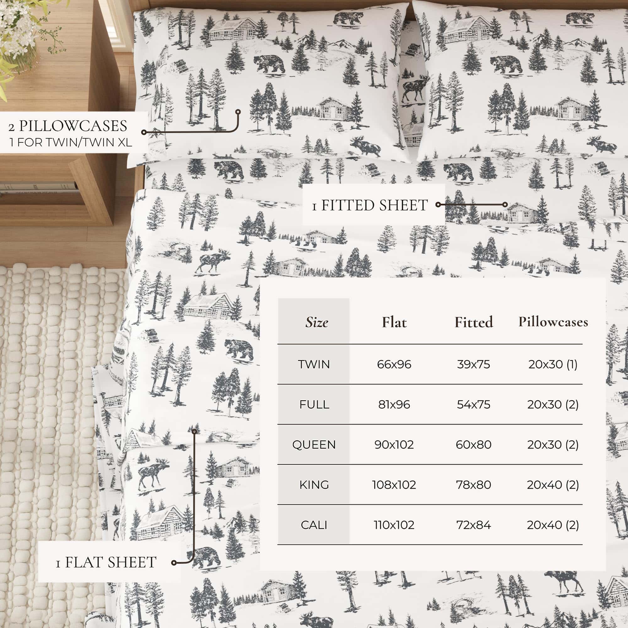 Juego de sábanas de franela Great Bay Home -December Frost - Imagen 5