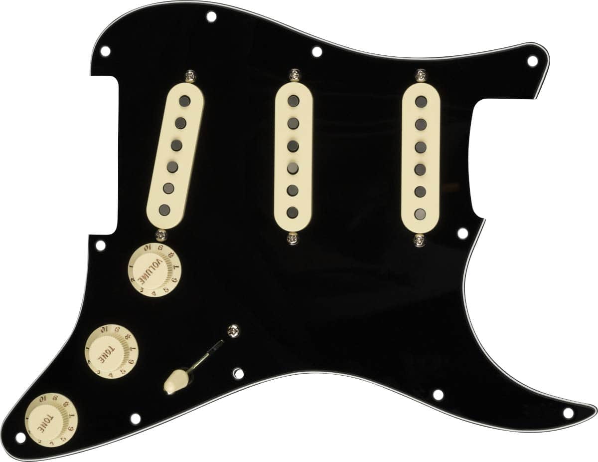 Fender Pre-Wired Strat Pickguard, Custom Shop Fat 50's SSS