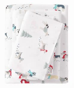 Juego de sábanas de franela Great Bay Home -Cachorros en la