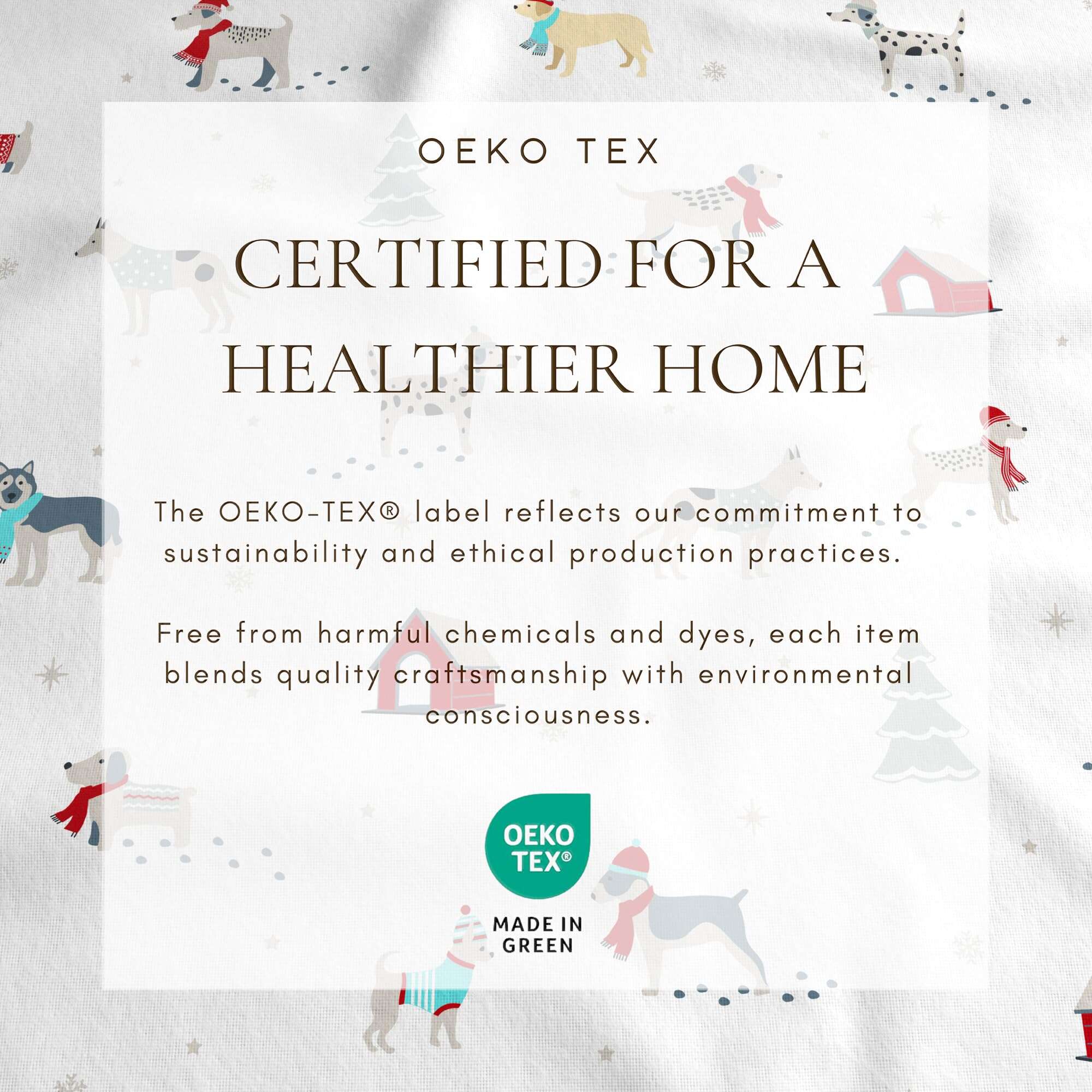 Juego de Sábanas de Franela Navideñas Great Bay -Cachorros e - Imagen 6