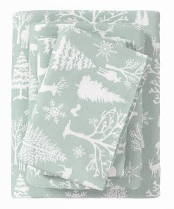 Juego de sábanas de franela Great Bay Home -Azul