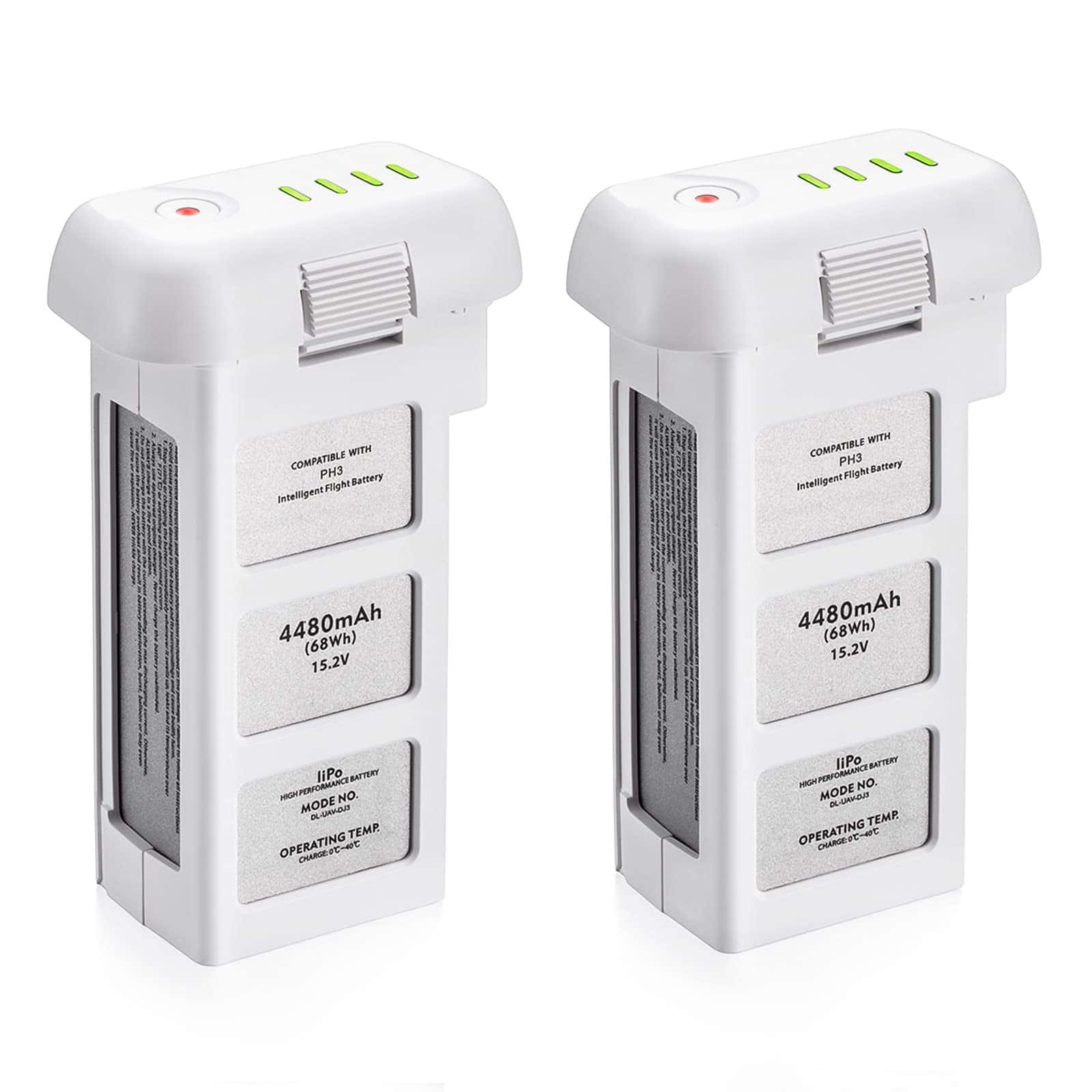 Paquete de 2 Baterías Phantom 3, 15.2V 4480mAh Batería de