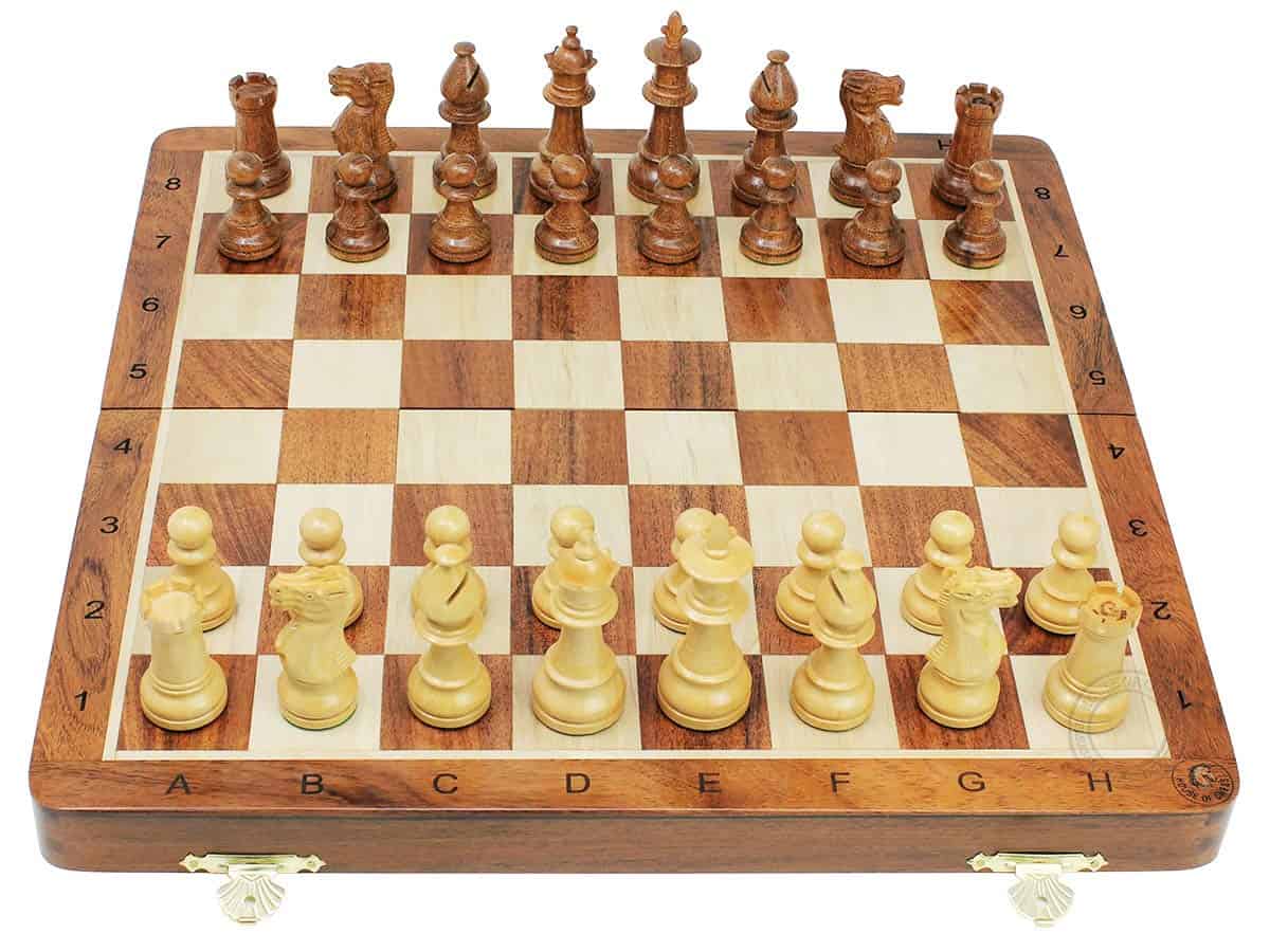 House of Chess - Juego de Ajedrez de Madera Golden Acacia - Imagen 9