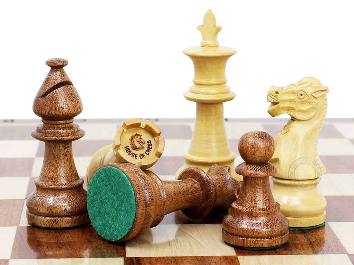 House of Chess - Juego de Ajedrez de Madera Golden Acacia - Imagen 7