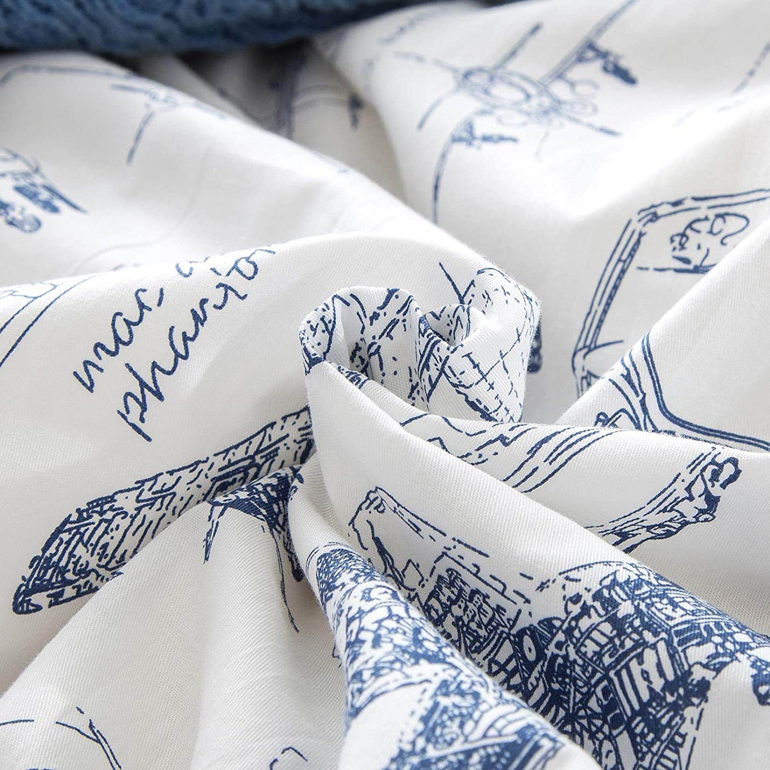 Juego de Funda Nórdica para Niños Gemelos Aviones Tanque - Imagen 7