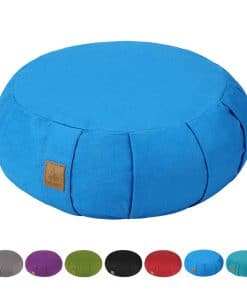 Cojín de Meditación Redondo de Trigo -Azul Cielo