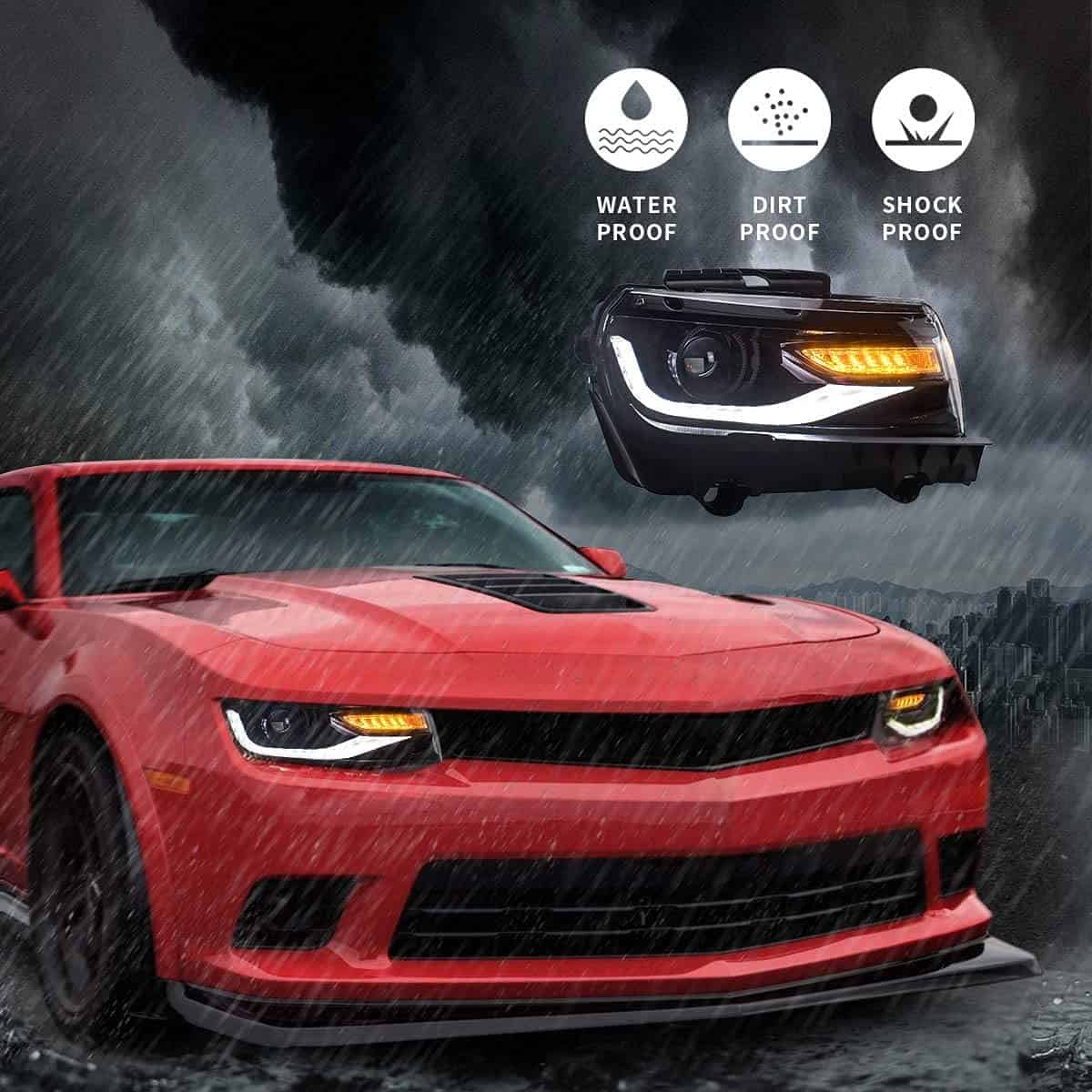 Faros LED del Proyector VLAND para Chevy Camaro 5ta - Imagen 8
