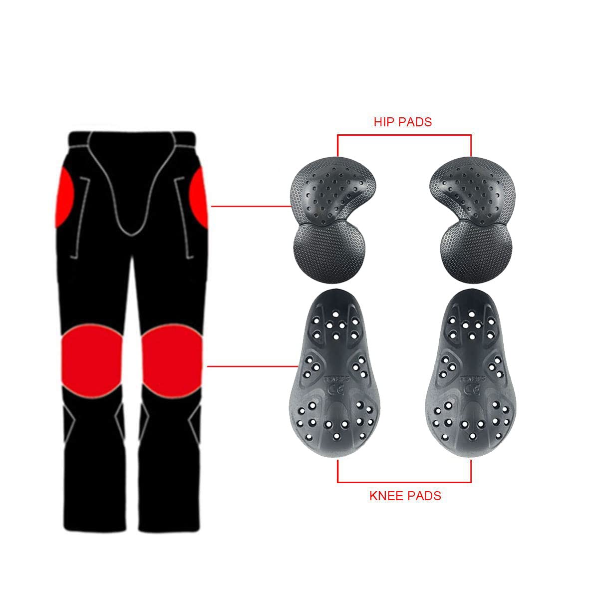 Pantalones para moto ciclismo transpirables de verano VNFOX - Imagen 6
