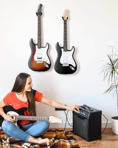 Paquete de 6 soportes de pared para guitarra Donner, color - Imagen 9