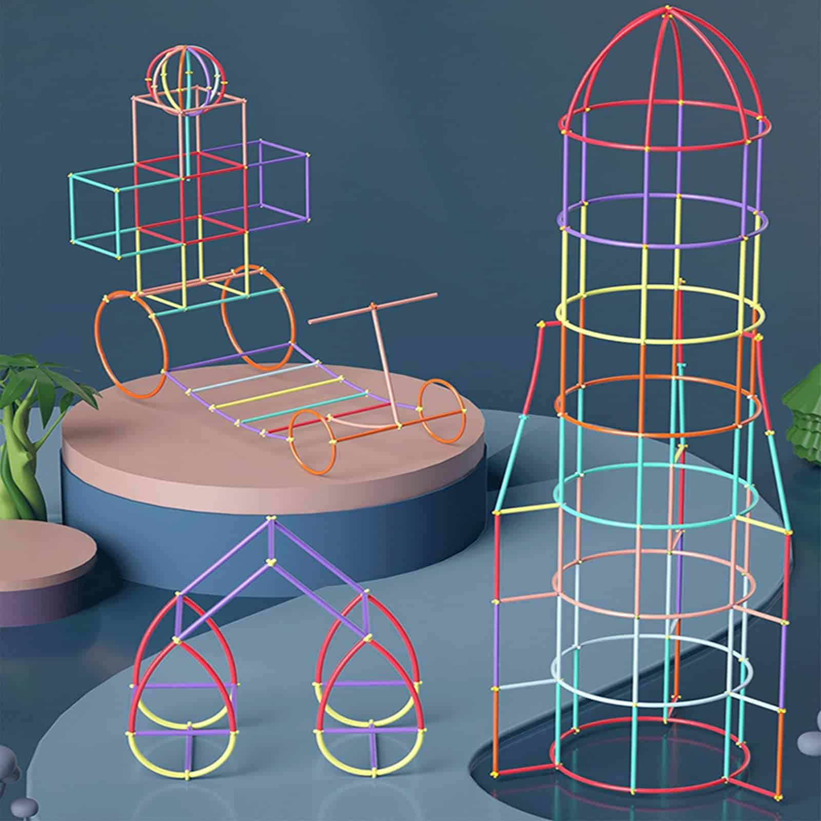 Juego de Construcción de Paja ZOZOPLAY de 800 Piezas - - Imagen 7