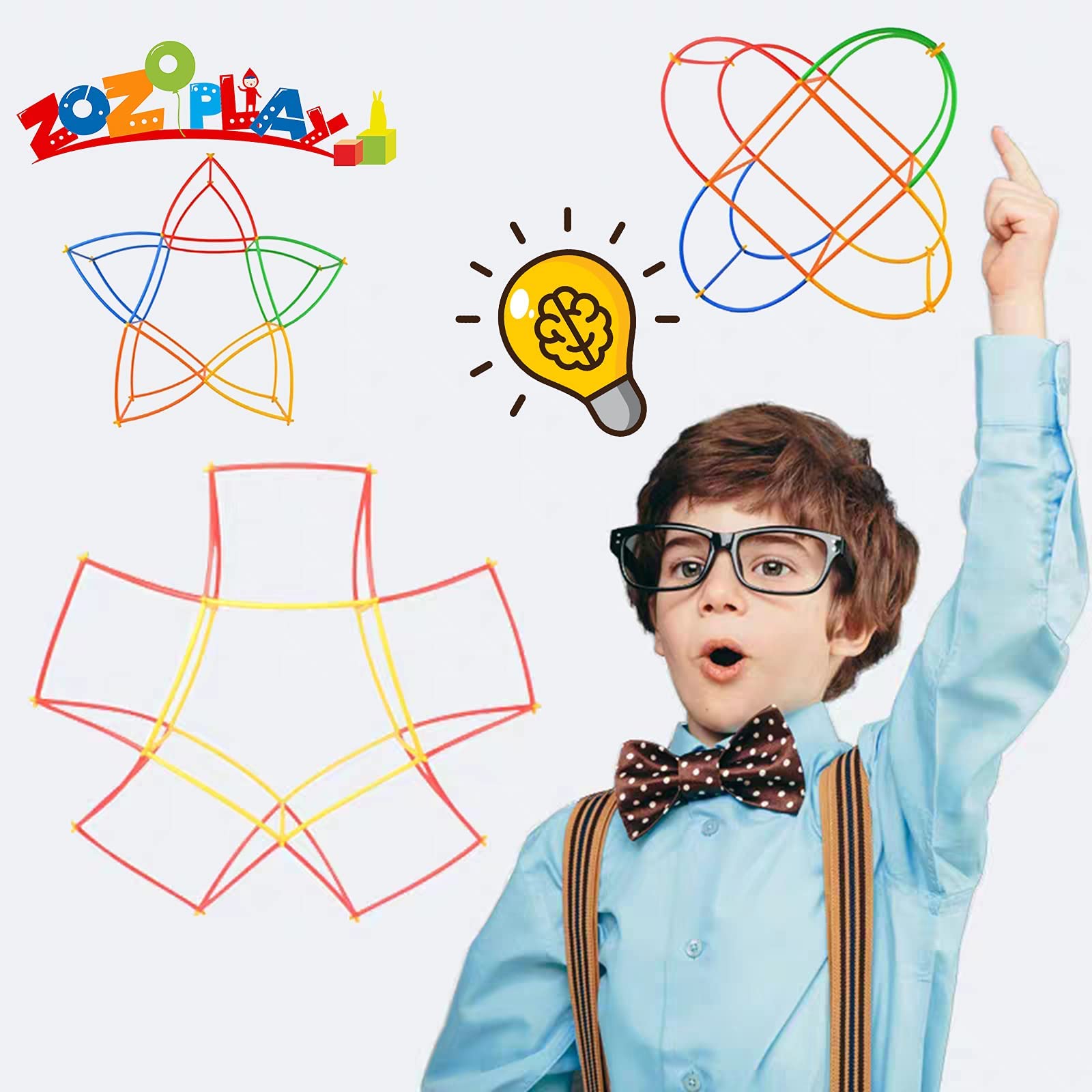 Juego de Construcción de Paja ZOZOPLAY de 800 Piezas - - Imagen 5