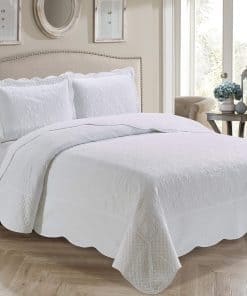 Set de Cubrecama, Colcha y Funda de Almohadas de Lujo de 3