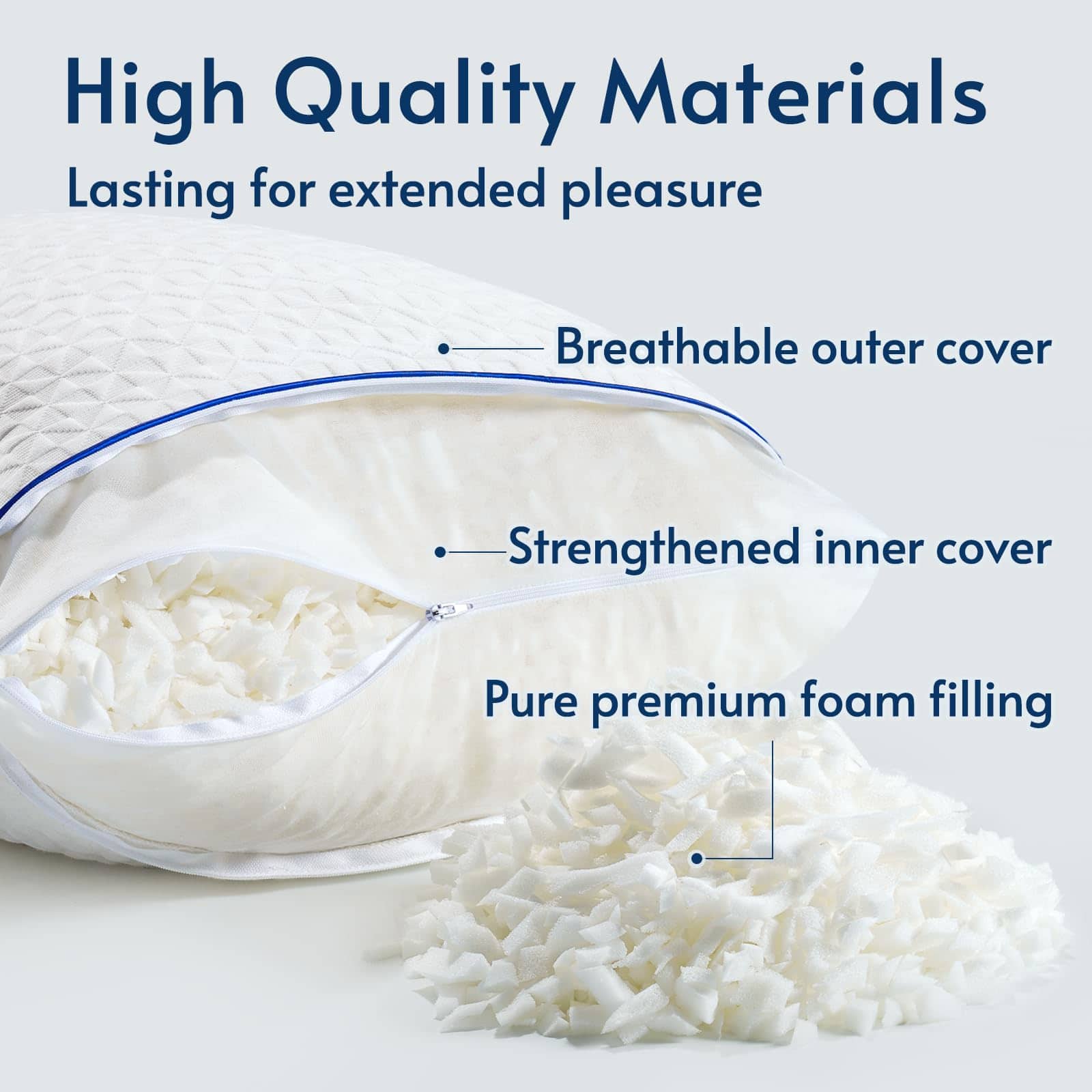 Set de 2 almohadas de espuma viscoelástica triturada - Imagen 8