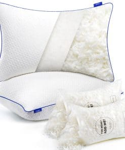 Set de 2 almohadas de espuma viscoelástica triturada