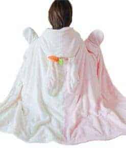 Manta con capucha súper suave y linda Bunny Lolita Cálida y