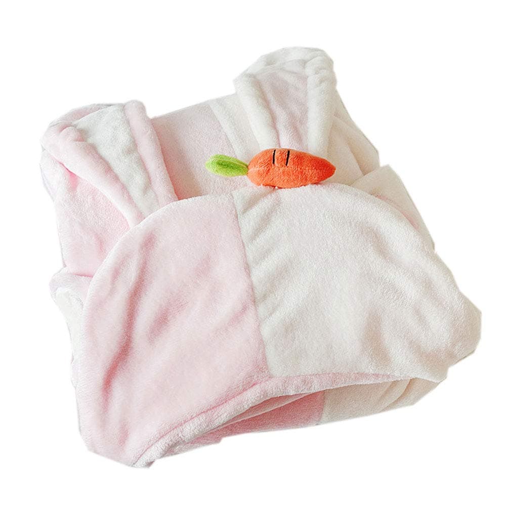 Manta con capucha súper suave y linda Bunny Lolita Cálida y - Imagen 3