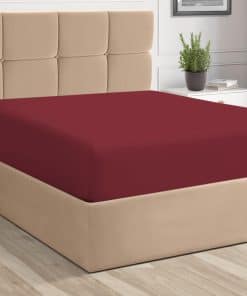 Sábana Ajustable Pizuna Pure 100% Algodón Twin XL Rio Red,