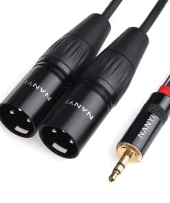 Cables Divisores de Micrófono XLR NANYI 3.5mm a 2XLR Macho